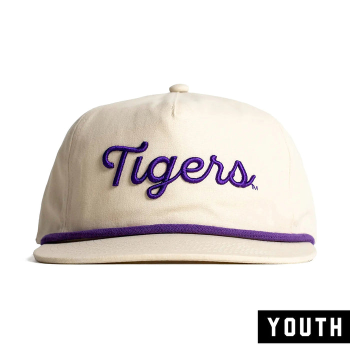 LSU Tigers Concho Lil Bayou Script Tigers Youth Rope Hat - Natural / Purple