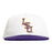 LSU Tigers Concho Skip Interlock Corduroy Five-Panel Rope Hat - White / Purple