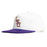 LSU Tigers Concho Skip Interlock Corduroy Five-Panel Rope Hat - White / Purple