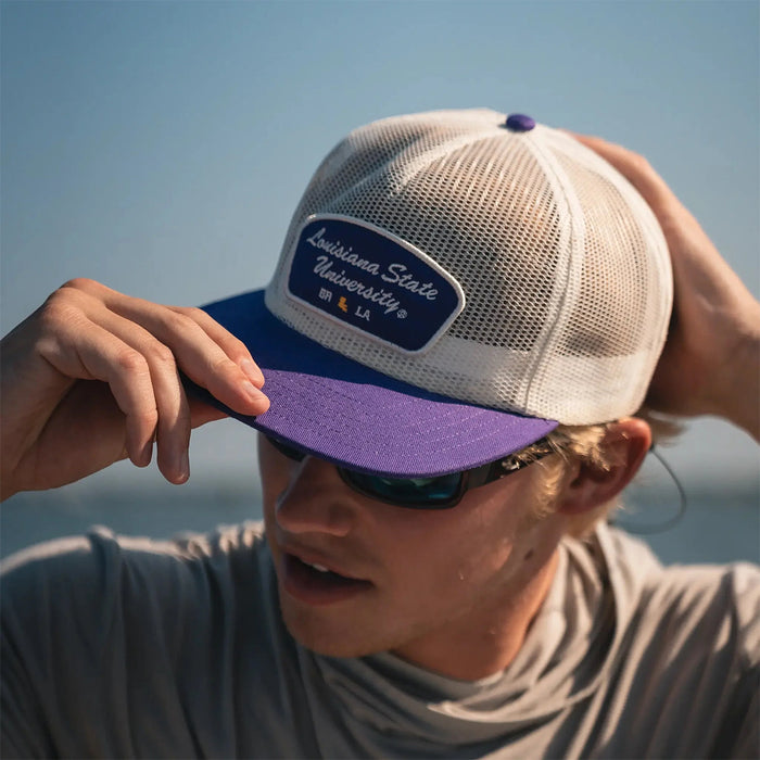 LSU Tigers Concho The Moss All-mesh Two-Tone Hat - White / Purple