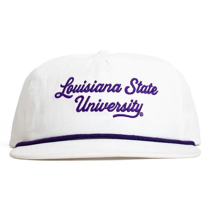LSU Tigers Concho The Mount Script Rope Hat - White