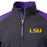 LSU Tigers Cutter & Buck Adapt Eco Knit Hybrid Recycled Mens Quarter Zip Pullover - Purple