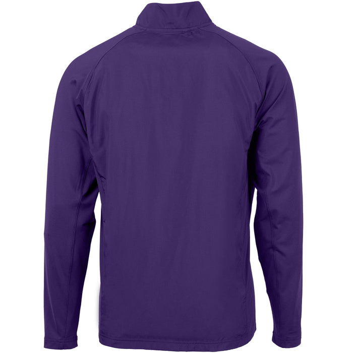 LSU Tigers Cutter & Buck Beanie Mike Adapt Eco Knit Hybrid Recycled Full Zip Jacket - Purple