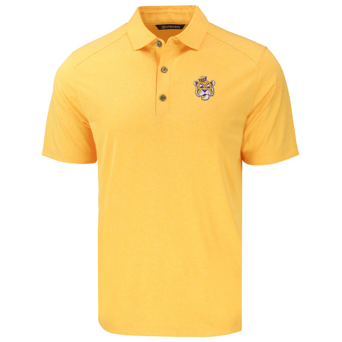 LSU Tigers Cutter & Buck Beanie Mike Forge Eco Stretch Polo - Heather Gold