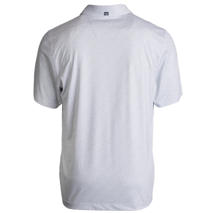 LSU Tigers Cutter & Buck Eco Pebble Performance Polo - White w/ Grey