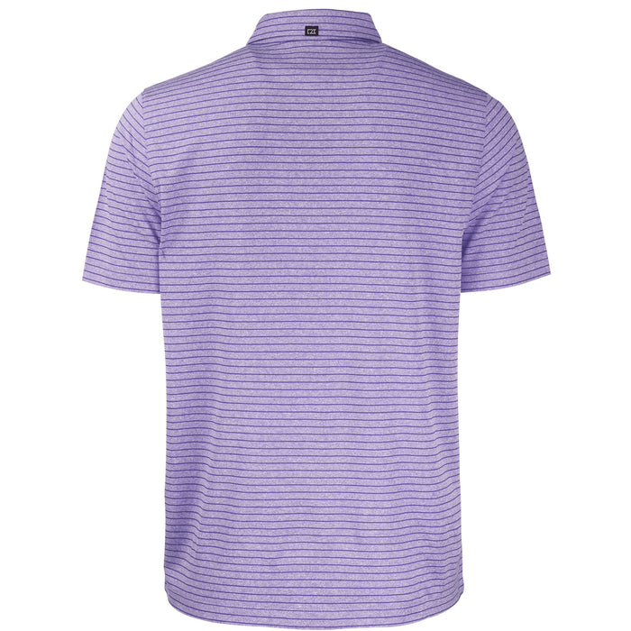 LSU Tigers Cutter Buck Forge Eco Stripe Stretch Polo Purple