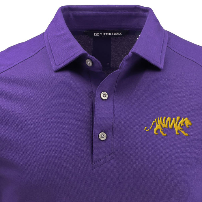 LSU Tigers Cutter & Buck Silhouette Advantage Refresh Epic Confidence Pique Polo - Purple