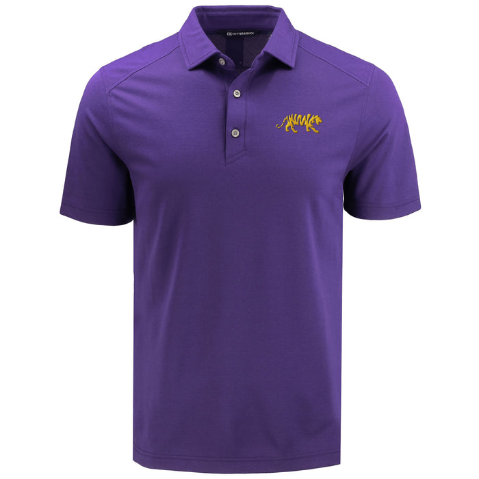 LSU Tigers Cutter & Buck Silhouette Advantage Refresh Epic Confidence Pique Polo - Purple