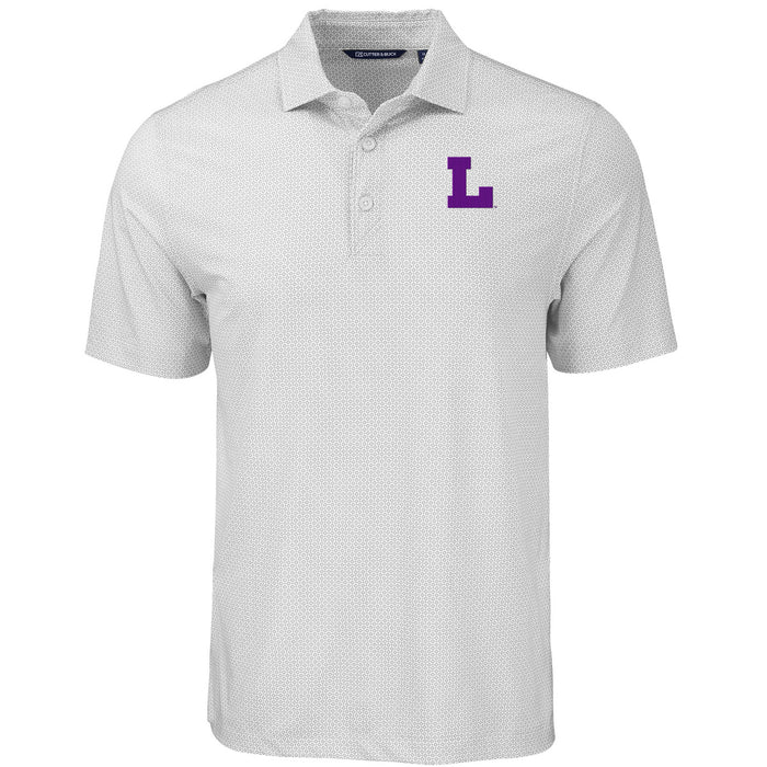 LSU Tigers Cutter & Buck Vault L Pike Eco Diamond Dot Print Stretch Polo - Polished Grey