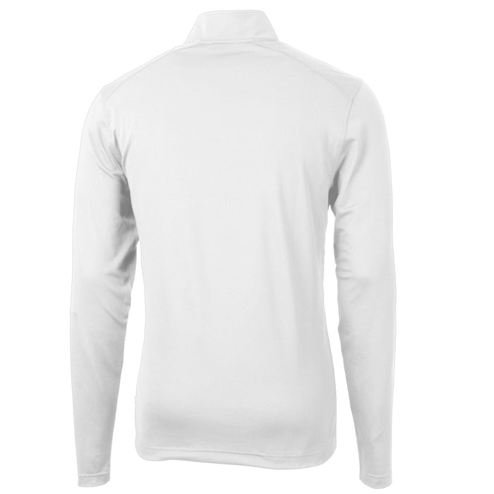 LSU Tigers Cutter & Buck Vault L Virtue Eco Pique Recycled Pique Quarter Zip Pullover - White