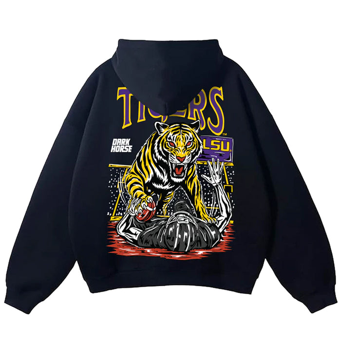 LSU Tigers Dark Horse Death Valley (Limited Release) Heavy Weight Hooded Sweatshirt - Black