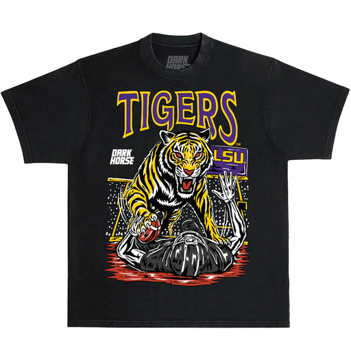 LSU Tigers Dark Horse Death Valley (Limited Release) Heavyweight T-Shirt - Black
