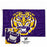 LSU Tigers Deluxe Embroidered Sewn Applique Tiger Head 3' x 5' Flag - Purple