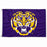 LSU Tigers Deluxe Embroidered Sewn Applique Tiger Head 3' x 5' Flag - Purple