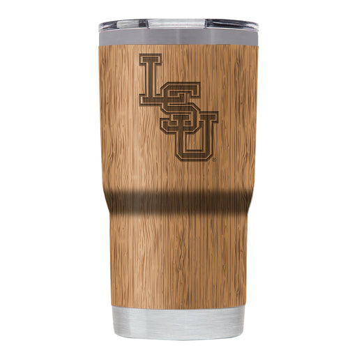 LSU Tigers GameTime Sidekick Baseball Bat Insulated Metal Tumbler - Wood Grain