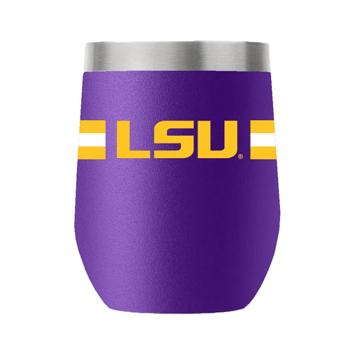 LSU Tigers GameTime Sidekick Primary Stripe Metal 12oz Stemless Wine Glass - Purple