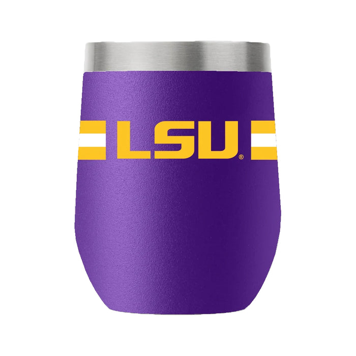 LSU Tigers GameTime Sidekick Primary Stripe Metal 12oz Stemless Wine Glass - Purple