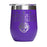 LSU Tigers GameTime Sidekick Tiger Head Laser Etched Metal 12oz Stemless Wine Glass - Purple