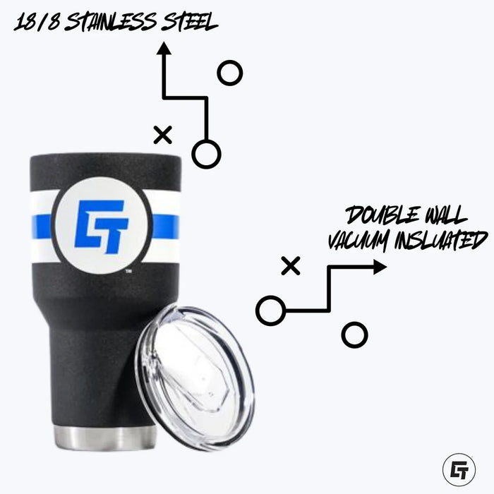 LSU Tigers Gametime Sidekick Vault Circle Stripe 30oz Tumbler - Stainless