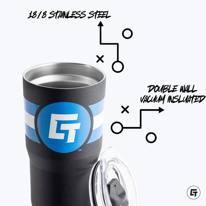 LSU Tigers GameTime Sidekick Baseball Bat Insulated Metal Tumbler - Wood Grain