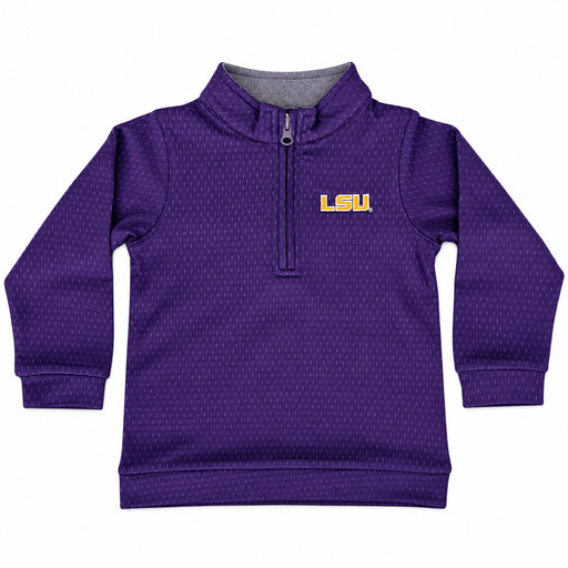LSU Tigers Garb Sterling Kids Jersey Mesh 1/4 Zip Pullover - Purple