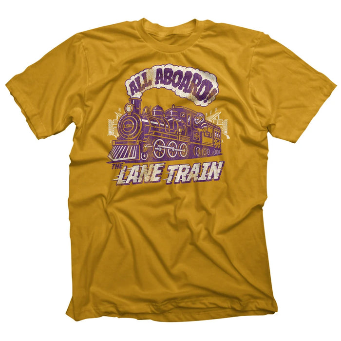 LSU Tigers Highland & State All Aboard The Lane Train T-Shirt - Mustard