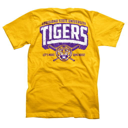 LSU Tigers Highland & State Crusher Baseball T-Shirt - Gold