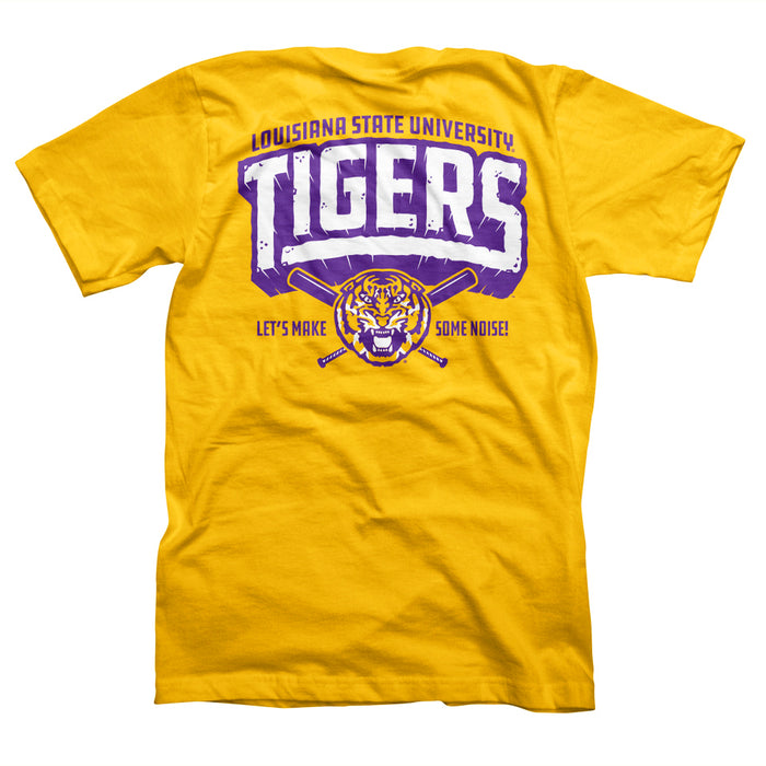 LSU Tigers Highland & State Crusher Baseball T-Shirt - Gold