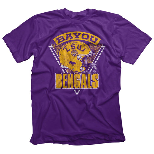 LSU Tigers Highland & State Hallman Football Bayou Bengals T-Shirt - Purple