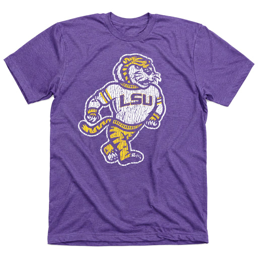 LSU Tigers Highland & State Vintage Rumbler Logo T-Shirt - Purple