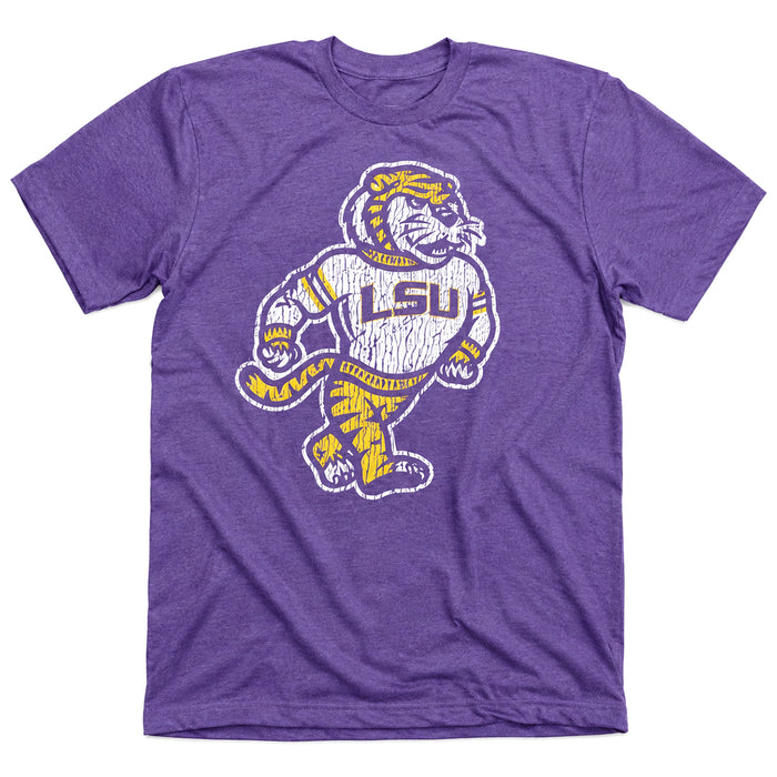 LSU Tigers Highland & State Vintage Rumbler Logo T-Shirt - Purple