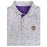 LSU Tigers Horn Legend Round Vault Mulligan Stretch Polo - White / Purple / Lavender