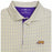 LSU Tigers Horn Legend Silhouette Crossways Performance Stretch Polo -  White / Gold / Purple