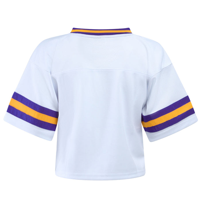 LSU Tigers Hype & Vice Football Jersey Retro Crop - White