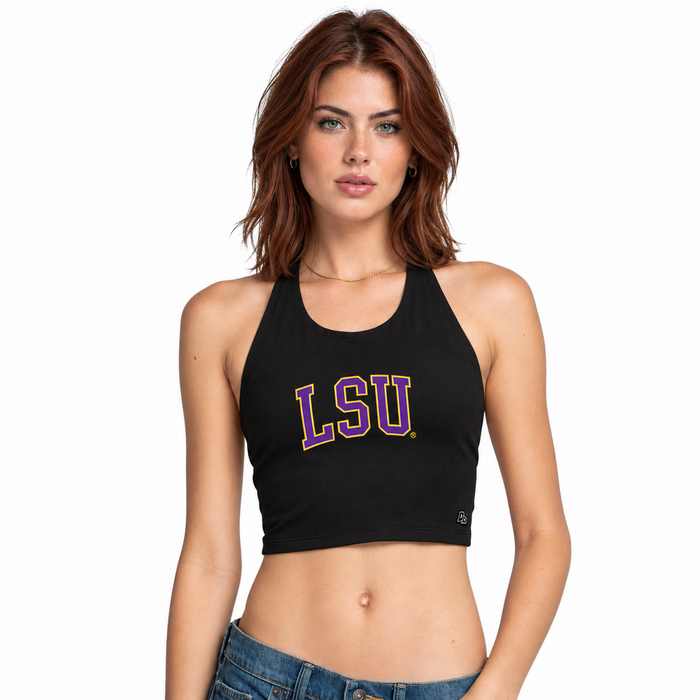 LSU Tigers Hype and Vice Arch Tailgate Halter Top - Black