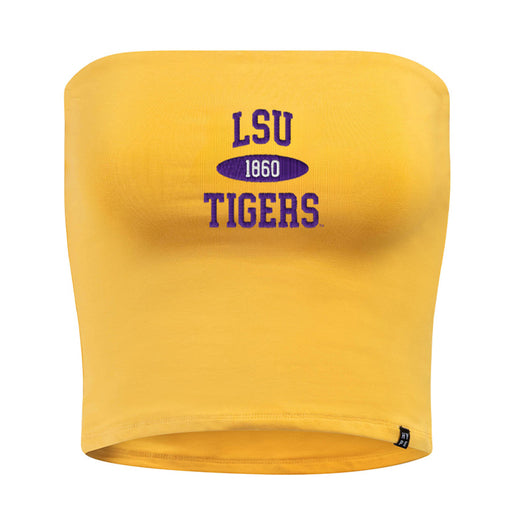 LSU Tigers Hype and Vice Embroidered Established Tube Top - Gold