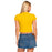 LSU Tigers Hype and Vice Embroidered LSU Baby Crop T-Shirt - Gold
