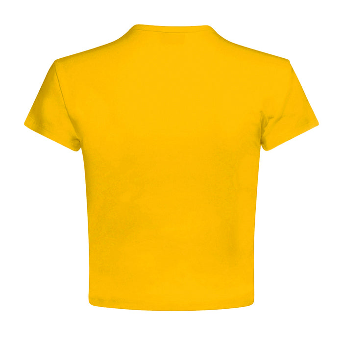 LSU Tigers Hype and Vice Embroidered LSU Baby Crop T-Shirt - Gold