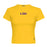 LSU Tigers Hype and Vice Embroidered LSU Baby Crop T-Shirt - Gold