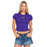 LSU Tigers Hype and Vice Embroidered LSU Baby Crop T-Shirt - Purple