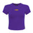 LSU Tigers Hype and Vice Embroidered LSU Baby Crop T-Shirt - Purple