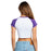 LSU Tigers Hype and Vice Homerun Baby Crop Raglan T-Shirt - Purple / White