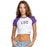 LSU Tigers Hype and Vice Homerun Baby Crop Raglan T-Shirt - Purple / White
