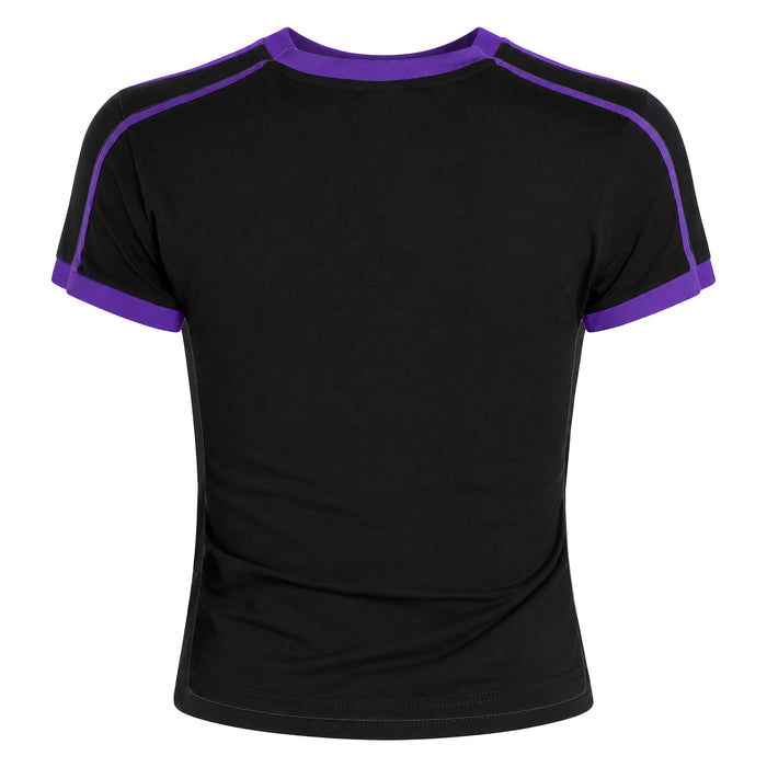 LSU Tigers Hype and Vice LSU Goalie Baby Crop T-Shirt - Black