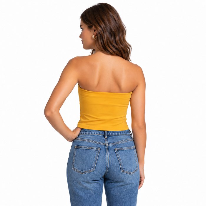 LSU Tigers Hype and Vice Embroidered Established Tube Top - Gold