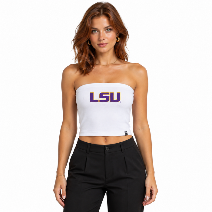 LSU Tigers Hype and Vice Primary Tube Top - White