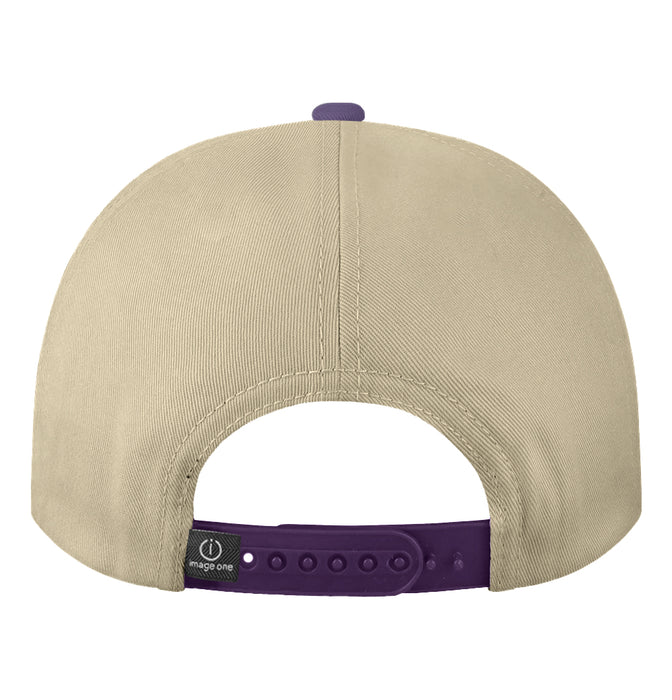 LSU Tigers Image One Beanie Mike Lines Felt Badge Five Panel Snapback Pigment Dyed Rope Hat - Natural