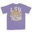 LSU Tigers Image One Beanie Mike Marquee Double Arch Garment Dyed T-Shirt - Violet