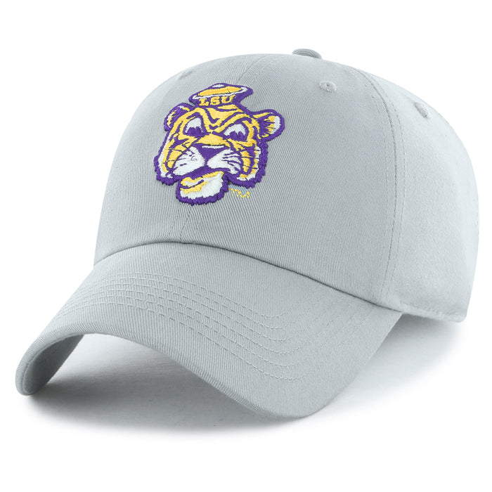 LSU Tigers Image One Beanie Mike Relaxed Crown Adjustable Youth Hat - Grey