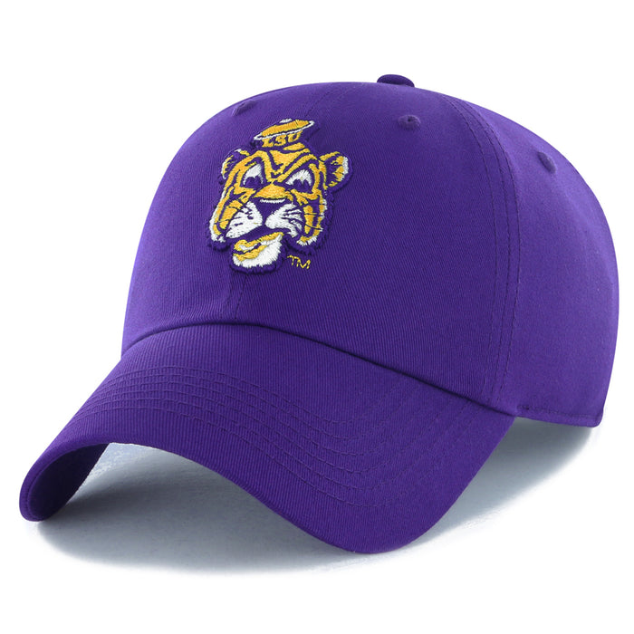 LSU Tigers Image One Beanie Mike Relaxed Crown Adjustable Youth Hat - Purple